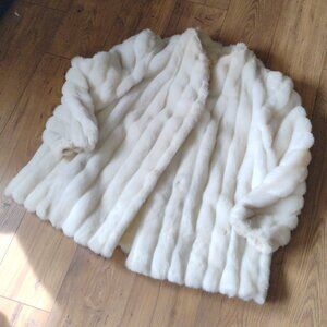 Vintage Faux Fur Coat w/ Pockets